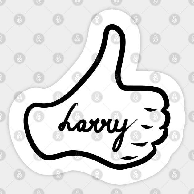 Men name Larry Sticker by grafinya